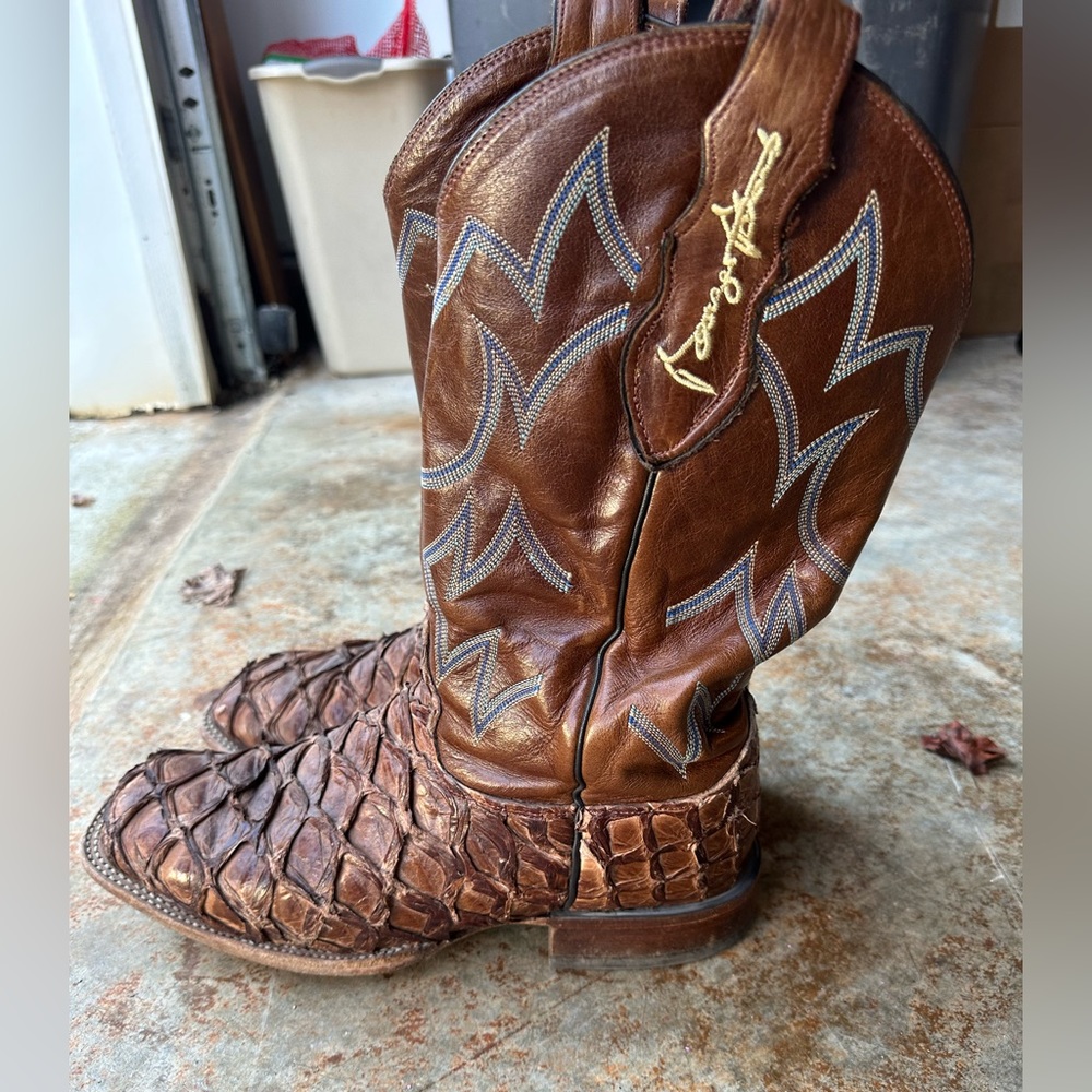 Mens 10.5D Justin George Strait Edition Picanha Cowboy Boots